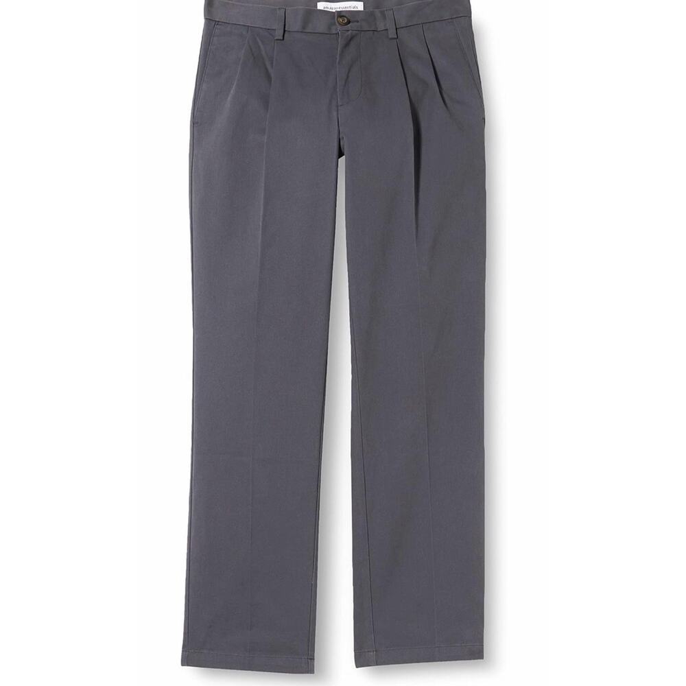 Amazon Essentials Men's Classic-fit Wrinkle-Resistant Pleated Chino Pant 29x32